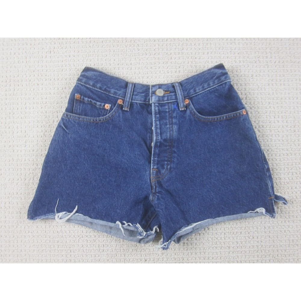 Lucky Brand Shorts Womens 2/ 26 Blue Jean Denim Traveler Short Button Fly Cotton